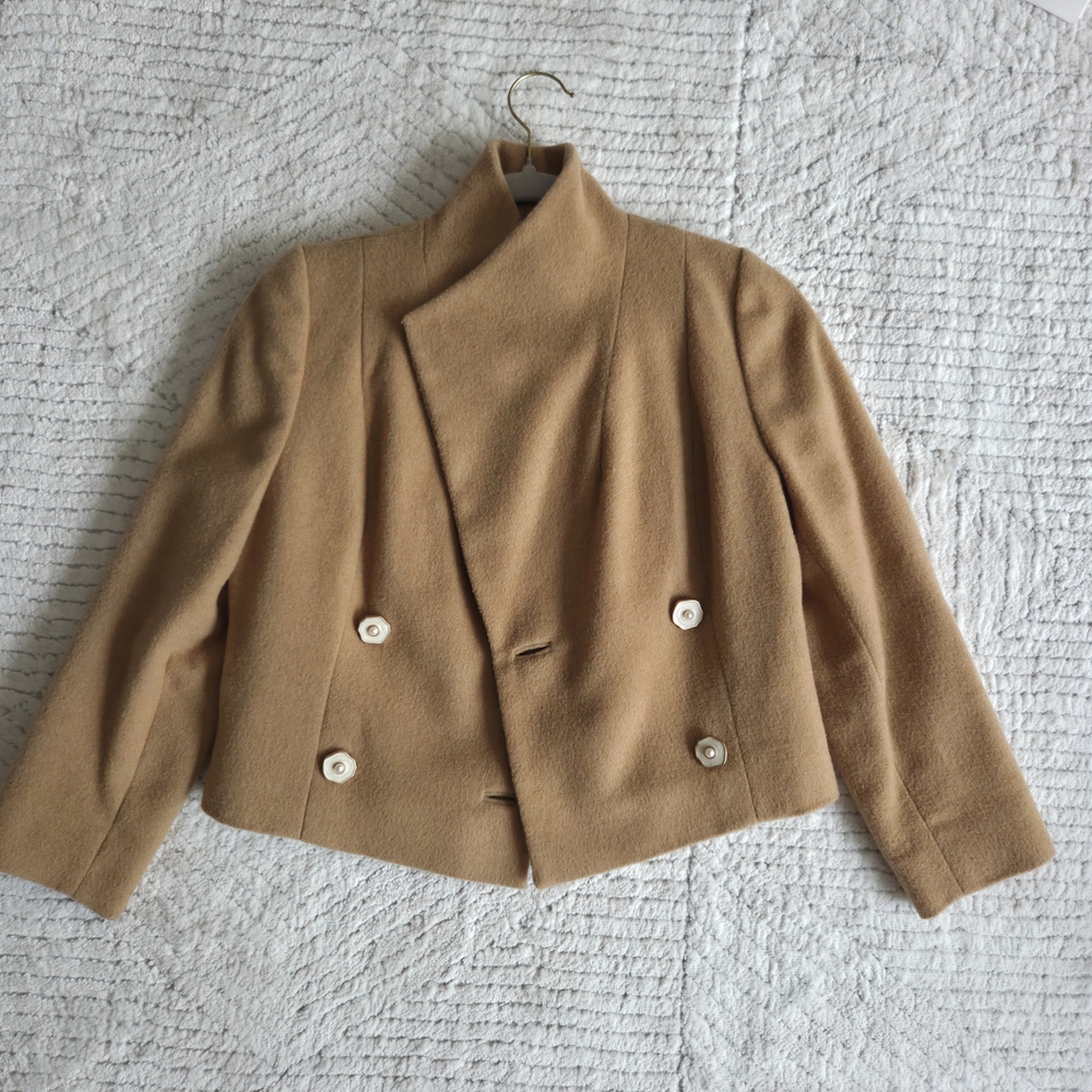 100% Cashmere Cropped Jacket And Mini 2pc Set